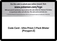 Code Card Ultra Prism 3 Pack Blister Porygon Z