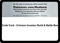 Code Card Crimson Invasion Build and Battle Box