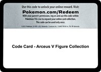 Code Card Arceus V Figure Collection