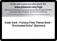 Code Card Furious Fists Theme Deck Enchanted Echo Sylveon