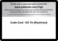 Code Card EX Tin Reshiram
