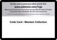 Code Card Mewtwo Collection