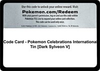 Code Card Pokemon Celebrations International Tin Dark Sylveon V